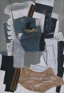 Hombre con bigote 1 1914 Pablo Picasso Pinturas al óleo
